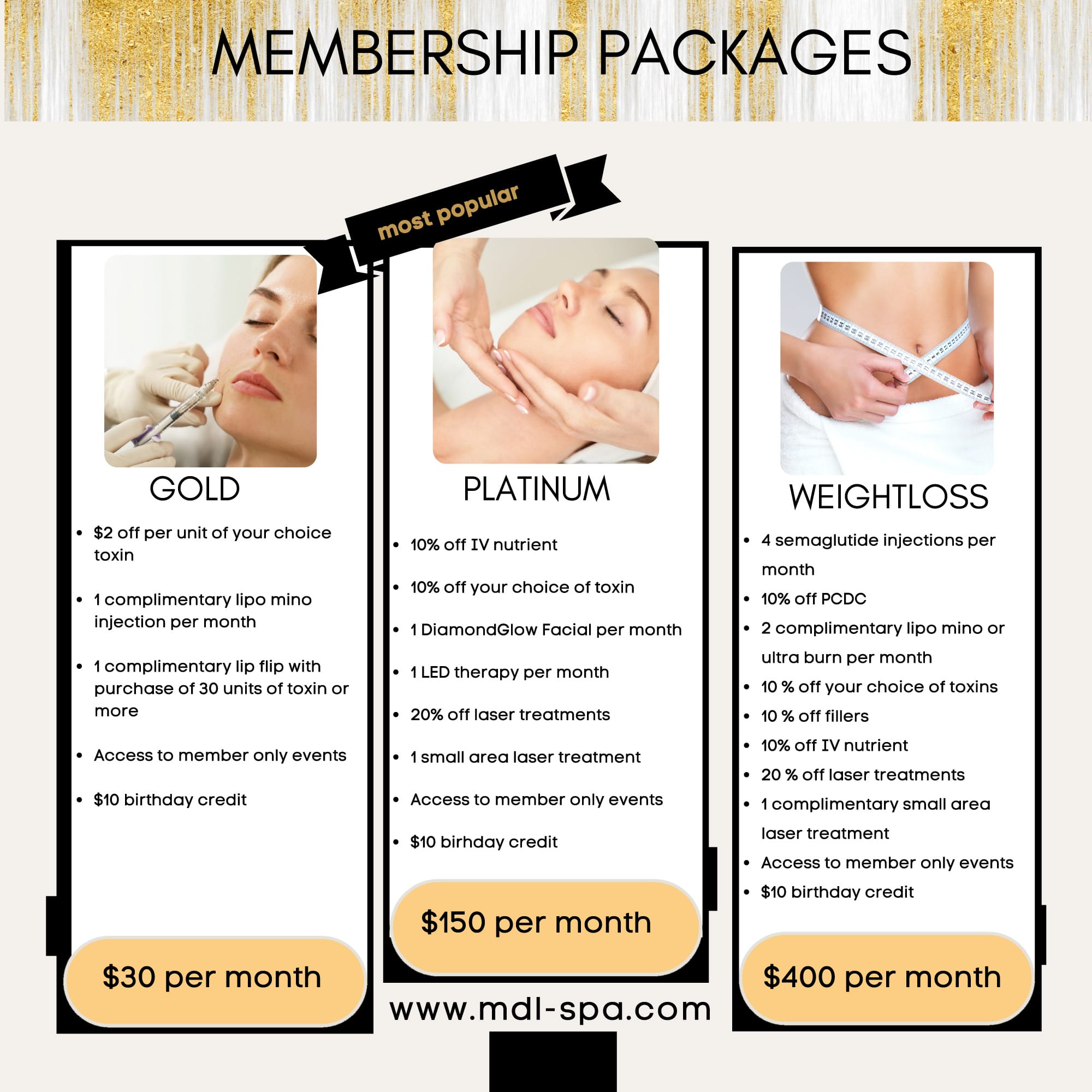 new membership packages